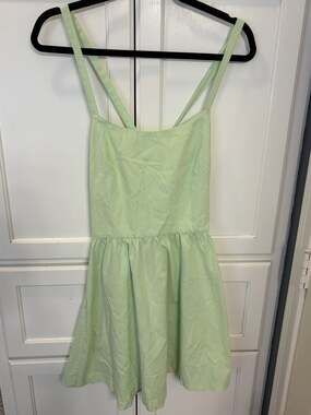 Contrarian New York Mint Green Fit & Flare Summer Sundress Size 6 Made in USA